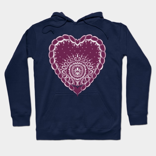 Boho Heart Hoodie by minniemorrisart